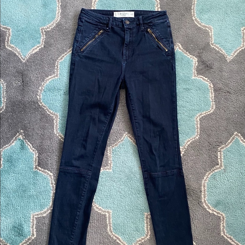 ABERCROMBIE & FITCH Jeans Size 4 W 27 Dark Blue